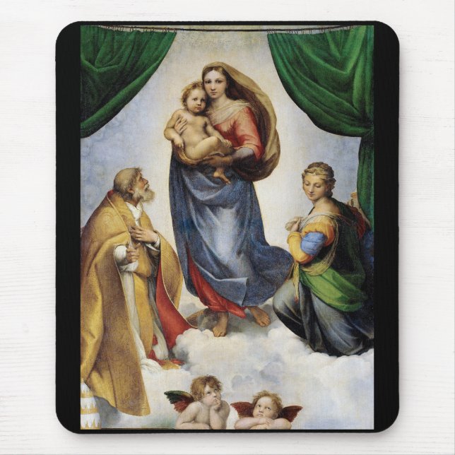 Raphael, Sistine Madonna Mouse Pad (Front)