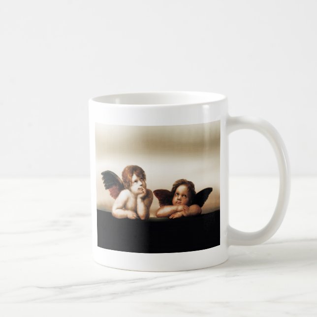 Raphael Sistine Madonnas Cherub Version 2 Coffee Mug (Right)