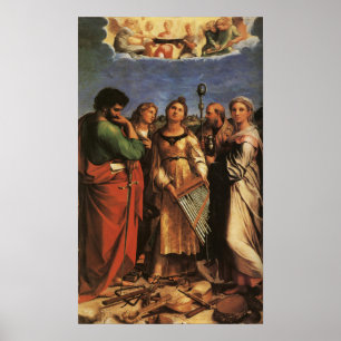 Raphael - Sts Cecilia, Paul, John Evangelist, Mar… Poster