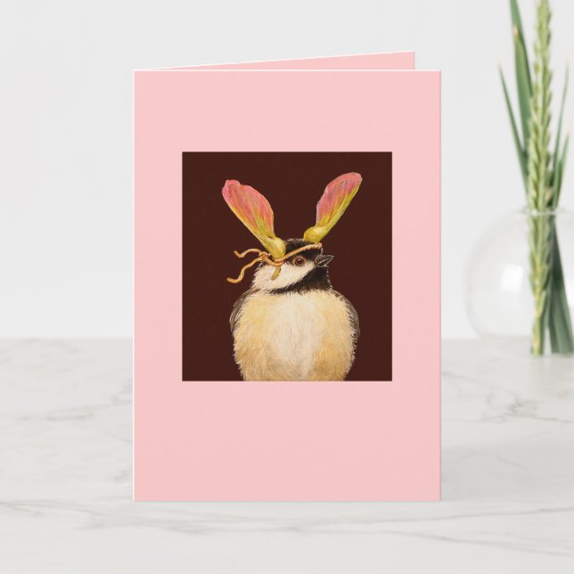 Raphaela the chickadee card (Front)