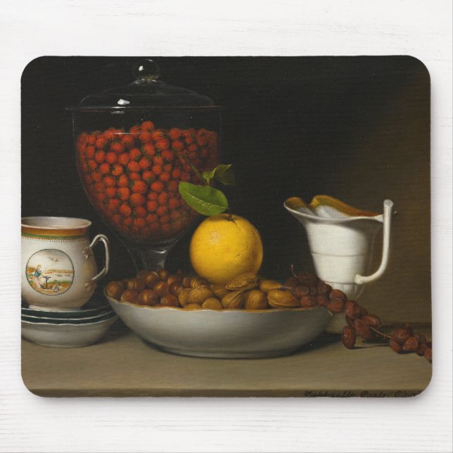 Raphaelle Peale - Still Life - Strawberries, Nuts, Mouse Pad (Front)