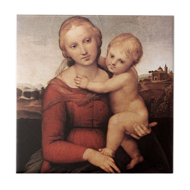 Raphael's Beautiful Madonna Tile (Front)