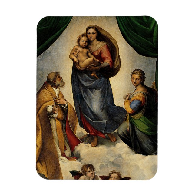 Raphael's Classic "Sistine Madonna" (circa 1513) Magnet (Vertical)