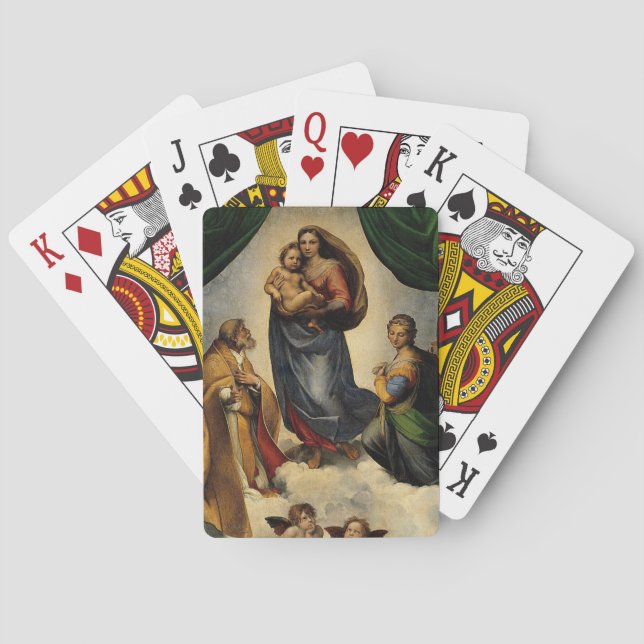 Raphael's Classic "Sistine Madonna" (circa 1513) Playing Cards (Back)