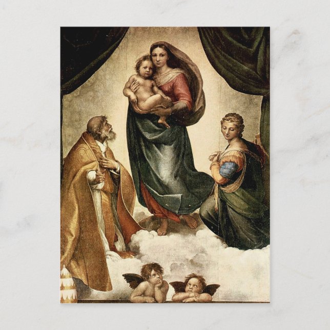 Raphael's Classic "Sistine Madonna" (circa 1513) Postcard (Front)