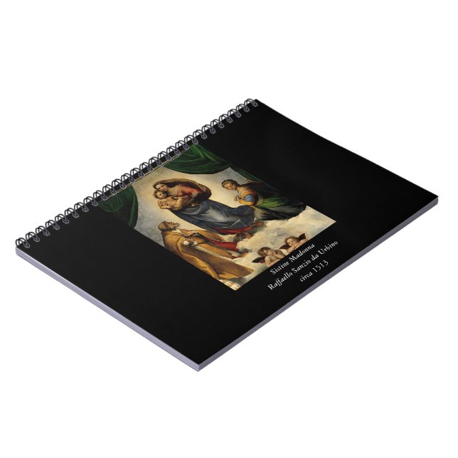 Raphael's Classic "Sistine Madonna" (circa 1513) Spiral Notebook (Left Side)