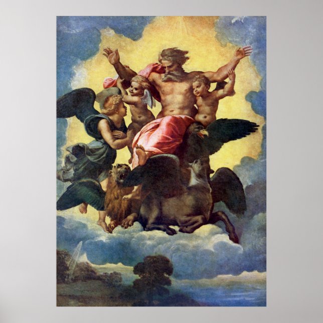 Raphael's Ezekiel's Vision (1518) Poster (Front)