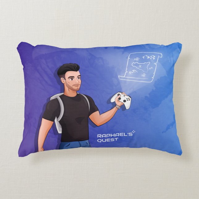 Raphael's Quest - Official Youtube Channel Decorative Cushion (Front)