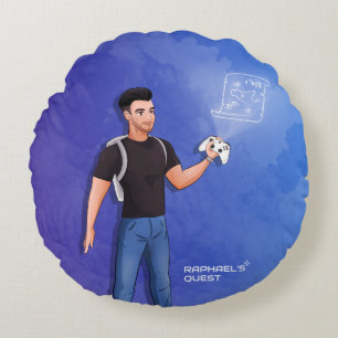 Raphael's Quest - Official Youtube Channel Round Cushion