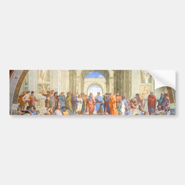 Raphael's School of Athens (Plato and Aristotle) Bumper Sticker (Front)