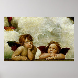 Raphael's "Sistine Madonna" (circa 1513) (Detail) Poster