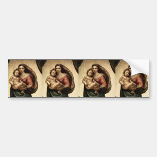 Raphael's "Sistine Madonna" Detail (circa 1513) Bumper Sticker