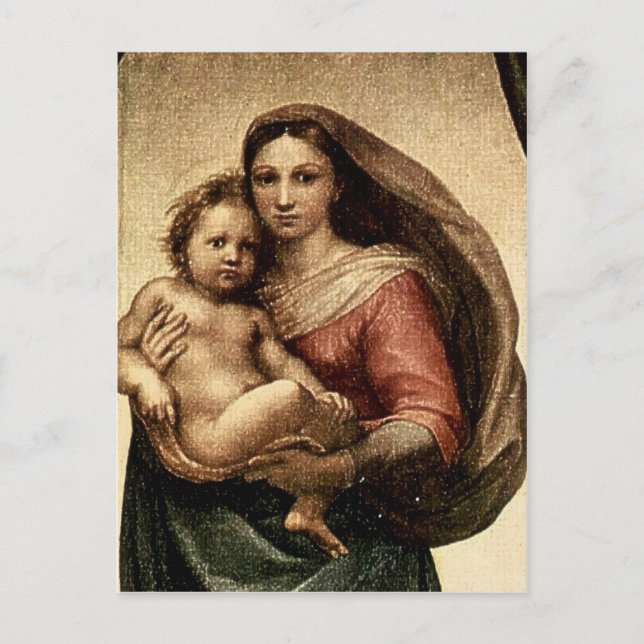 Raphael's "Sistine Madonna" Detail (circa 1513) Postcard (Front)