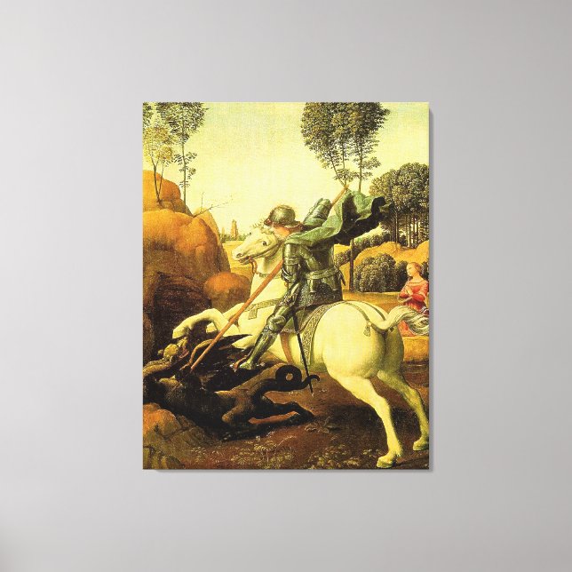 Raphael's "St. George and the Dragon" (circa 1505) Canvas Print (Front)