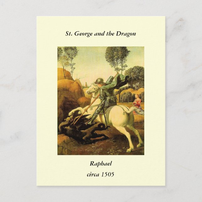 Raphael's "St. George and the Dragon" (circa 1505) Postcard (Front)
