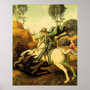 Raphael's "St. George and the Dragon" (circa 1505) Poster