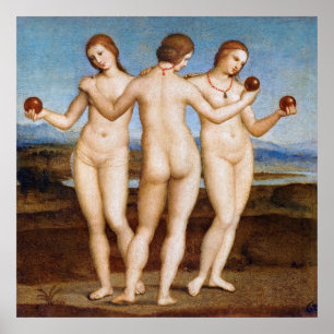Raphael's Three Graces  Poster