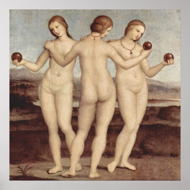 Raphael's Three Graces Poster Print (Front)