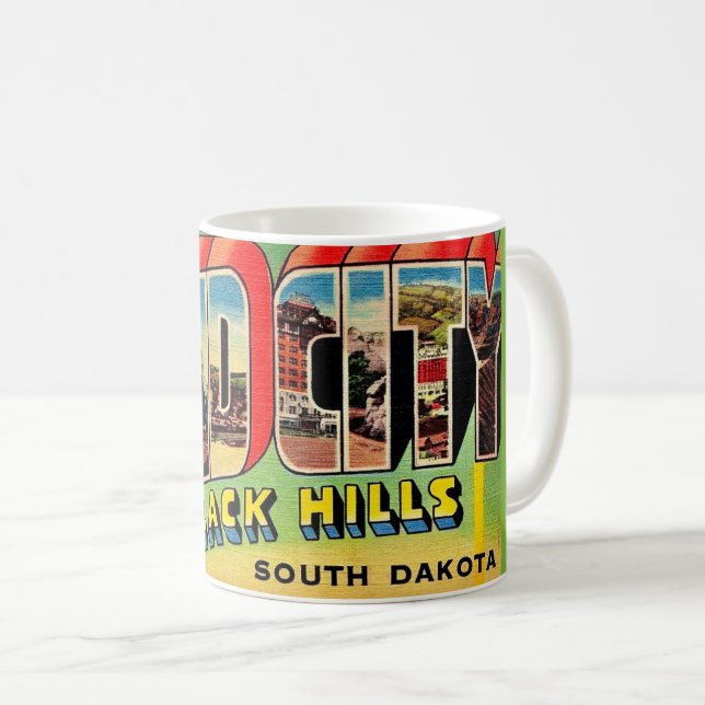 Rapid City SD Greetings Postcard Mug (Front Right)