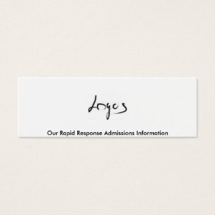 Rapid Response Admissions Information Card