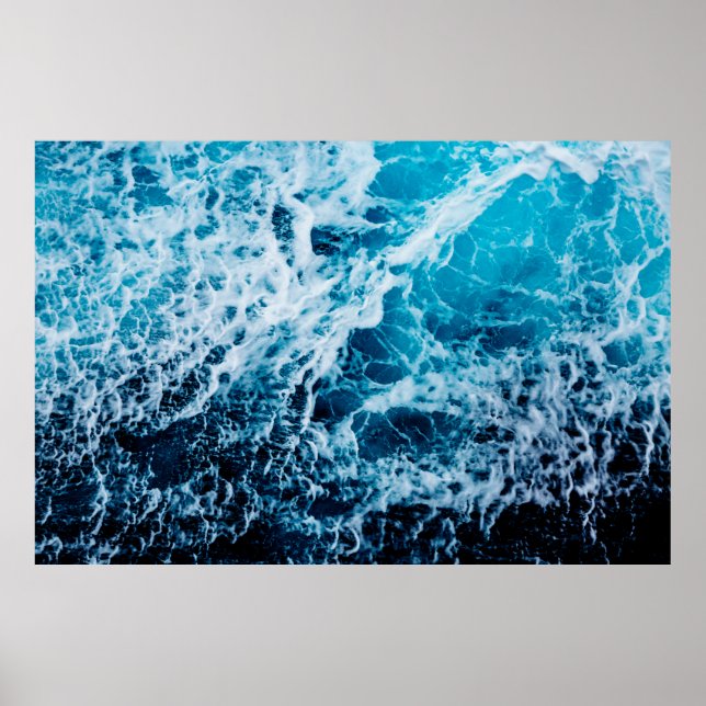 Rapid sea while sailing ship. Dramatic and picture Poster (Front)