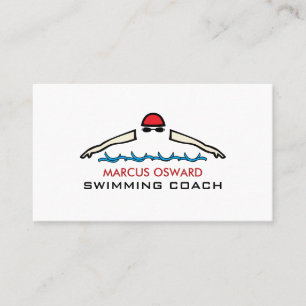 Rapid Swimming Icon, Swimming Coach & Lifeguard Business Card
