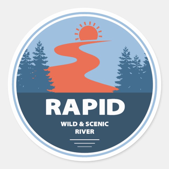Rapid Wild And Scenic River Idaho Classic Round Sticker (Front)
