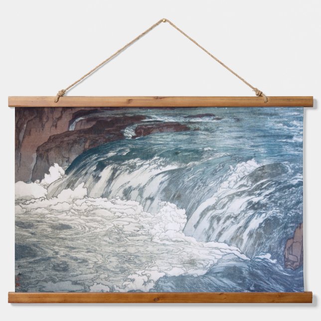 Rapids, Hiroshi Yoshida, Woodcut Hanging Tapestry (Front)