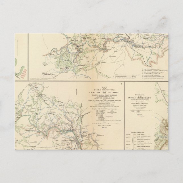 Rappahannock R, Chancellorsville, Fredericksburg Postcard (Front)