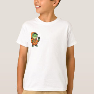 Rapper Frog with Microphone Kids T-Shirt