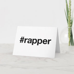 RAPPER Hashtag Card
