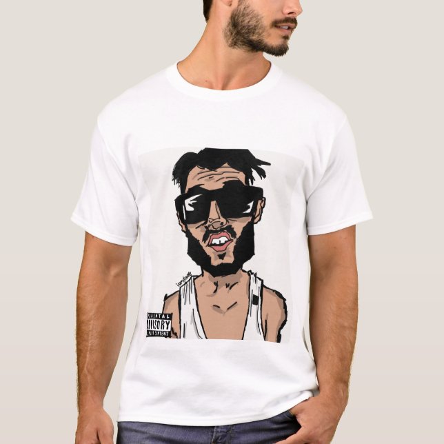 Rapper with Sunglasses - T-shirt (Front)
