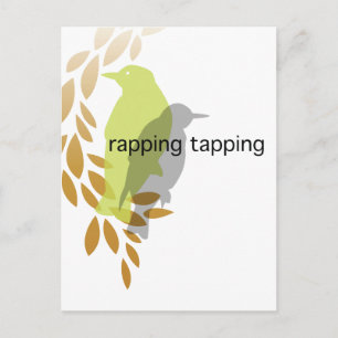 Rapping Tapping - Birds on Branch Postcard