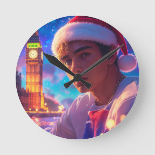 RAPPY X-MAS ROUND CLOCK