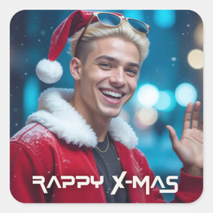 RAPPY X-MAS SQUARE STICKER