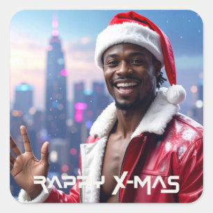 RAPPY X-MAS SQUARE STICKER