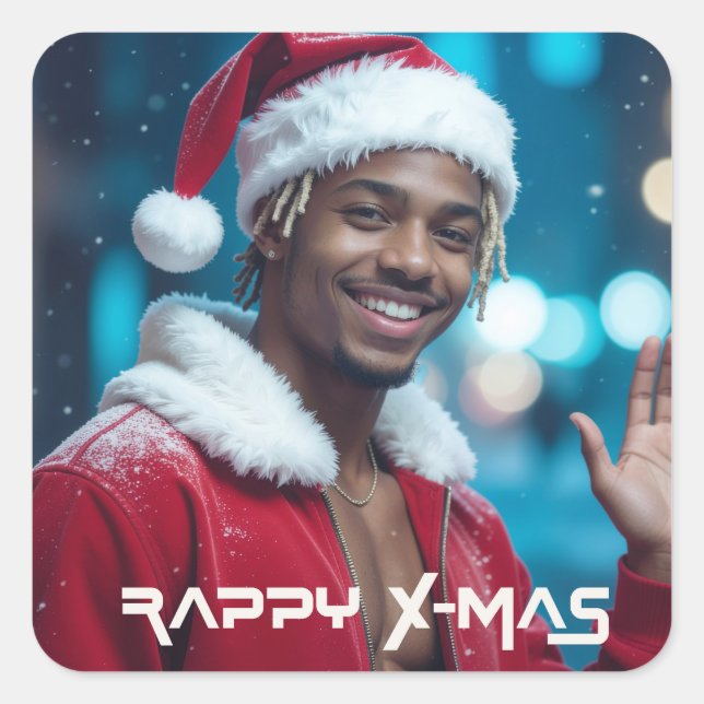 RAPPY X-MAS SQUARE STICKER (Front)