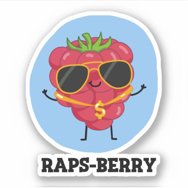 Raps-berry Funny Rapper Raspberry Pun (Front)