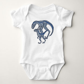 Raptor dinosaur infant newborn boy girl baby bodysuit