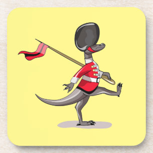Raptor Dressed As A British Guard. Coaster