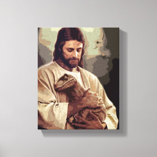 Raptor Jesus Canvas Print