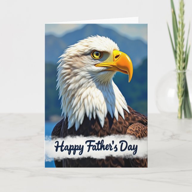 Raptor Portrait Fathers Day Card (Front)