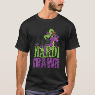Raptor Roar Dinosaur Jester Festival Parade Beads T-Shirt
