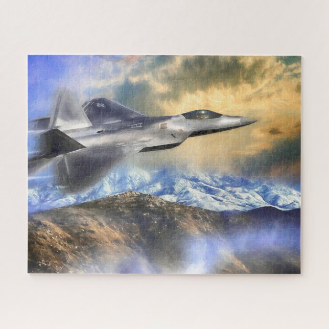RAPTORS OVER AMERICA F22 JET JIGSAW PUZZLE (Horizontal)