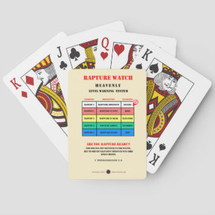 Rapture Alert Levels Playing Cards