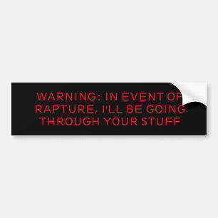 Rapture Bumper Sticker