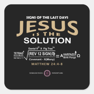 Rapture Equation Square Sticker