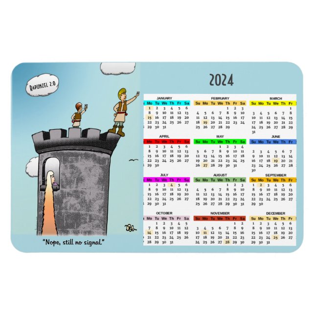 Rapunzel 2024 Calendar Photo Magnet (Horizontal)