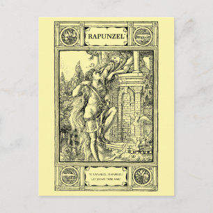 Rapunzel Fairy Tale Victorian Era Print by Crane Postcard