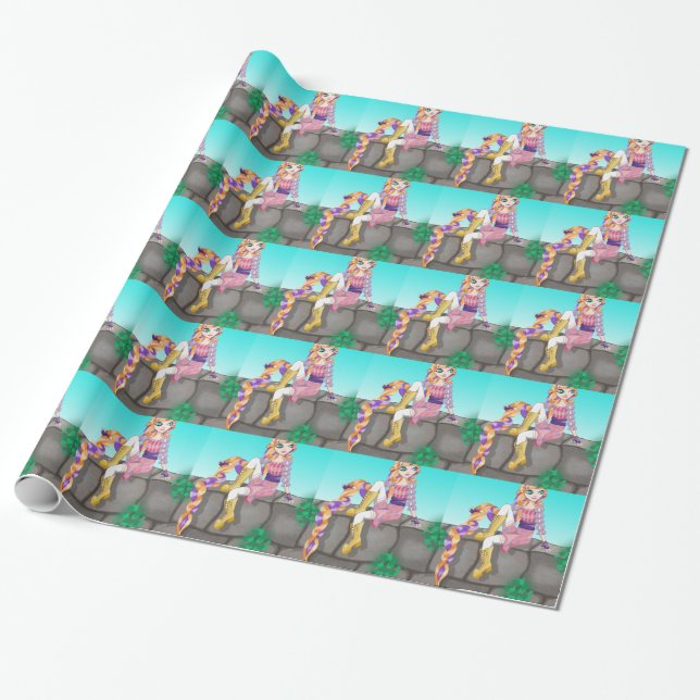 Rapunzel Items Wrapping Paper (Unrolled)